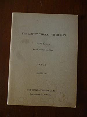 The Soviet Threat to Berlin (P-1912-1)