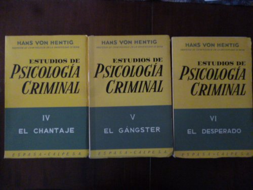 Estudios de Psicologa Criminal (Vols I-VII)/Sudies in Criminal Psychology, Vols. 1-7
