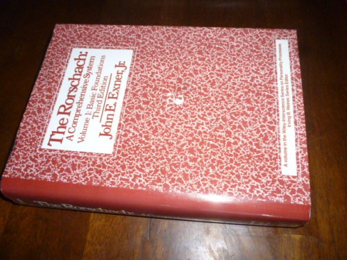 The Rorschach: A Comprehensive System, Volume1: Basic Foundations (Third Edition)