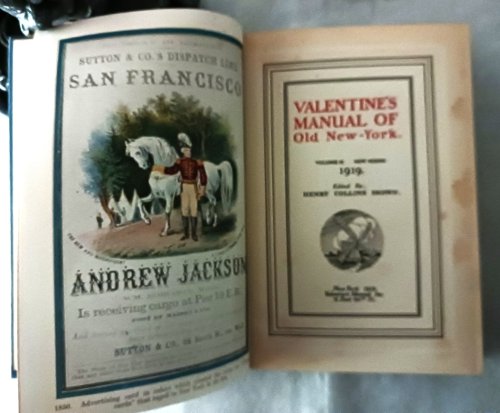 Valentine's Manual of the City of New York, 1918-1919 (New Series, Vol. III)