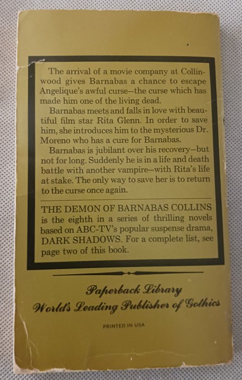 The Demon of Barnabas Collins (Paperback Library Gothic)