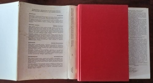 Image for International Bibliography of the Social Sciences: Sociology/Bibliographie Internationale des Sciences Sociales: Sociologie. Vol. XX-1970 International Bibliography of the Social Sciences: Sociology/Bibliographie Internationale des Sciences Sociales: Sociologie. Vol. XX-1970