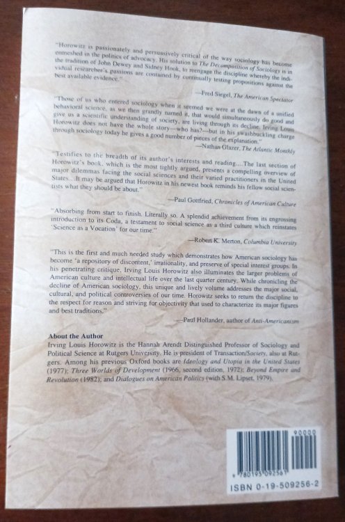 The Decomposition of Sociology