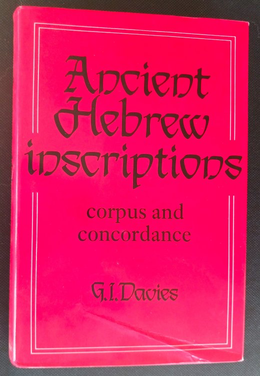 Ancient Hebrew Inscriptions: Corpus and Concordance