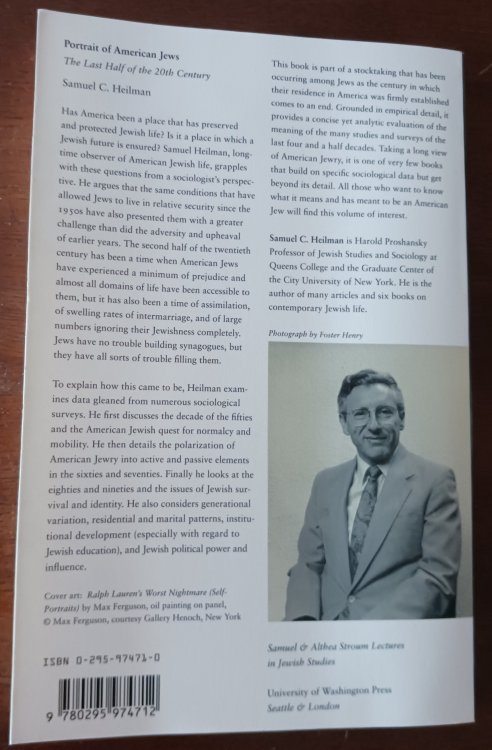 Portrait of American Jews: The Last Half of the Twentieth Century (Samuel and Althea Stroum Lectures in Jewish Studies)