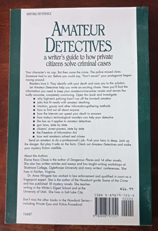 Image for Amateur Detectives: A Writer's Guide to How Private Citizens Solve Criminal Cases Amateur Detectives: A Writer's Guide to How Private Citizens Solve Criminal Cases
