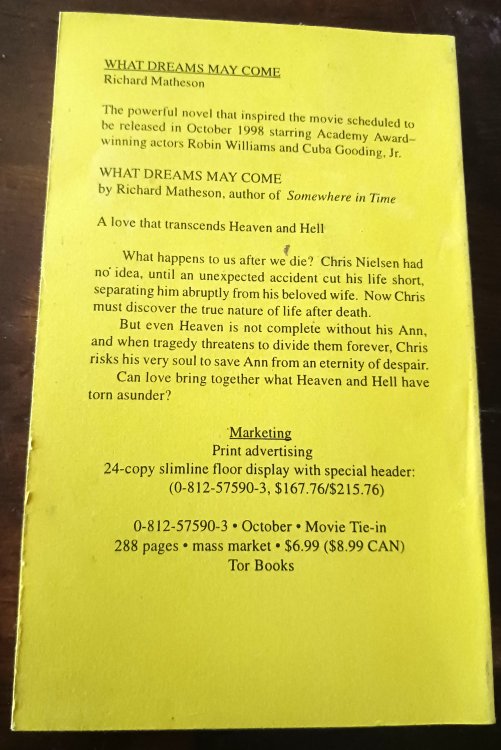 What Dreams May Come (uncorrected proof)