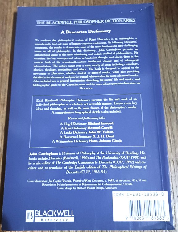 A Descartes Dictionary