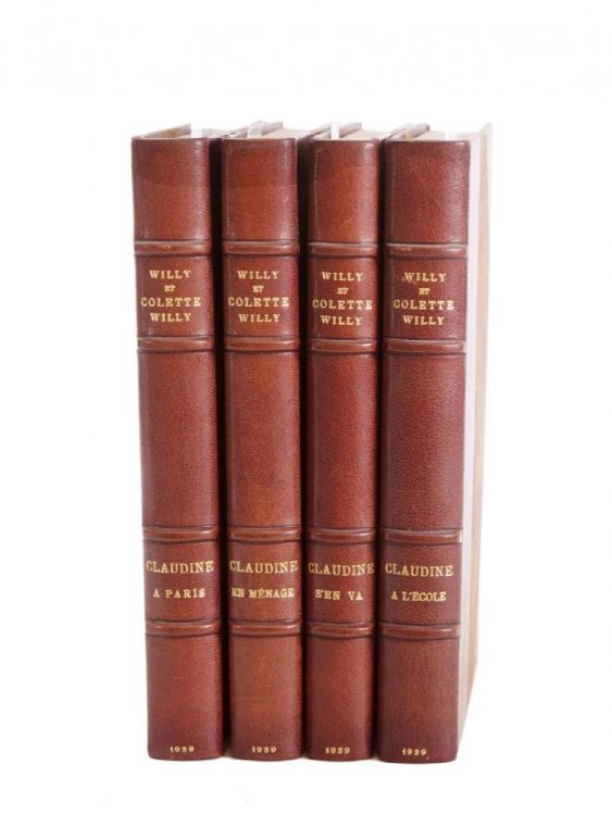 CLAUDINE - 4 volumes: Claudine l'cole. - Claudine s'en va. - Claudine en mnage. Claudine Paris