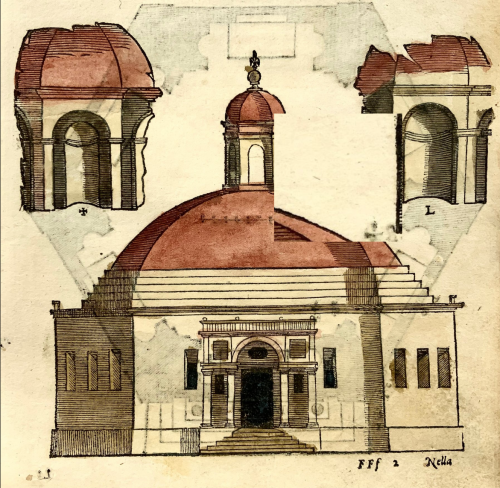 3 leaves with numerous woodcuts, Architecture - 1566