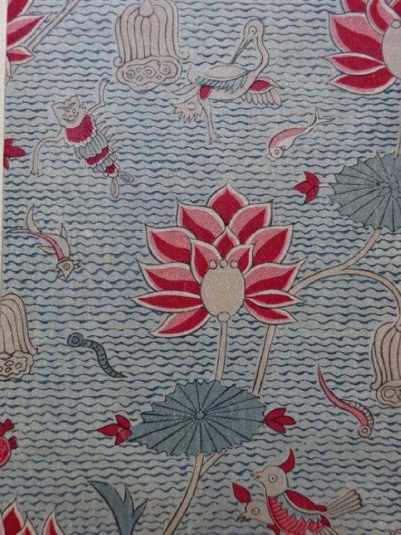 Hana Fukusa (1905) examples of fabric illustrations in color woodblock printing