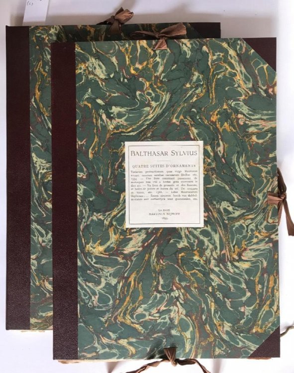 Rproductions d'anciennes gravures d'orfvrerie Hollandaise, 2 plate vol: I. Adam van Vianen. II. Balthasar Sylvius. 1892 facsimiles of folios from 1554 and 1650