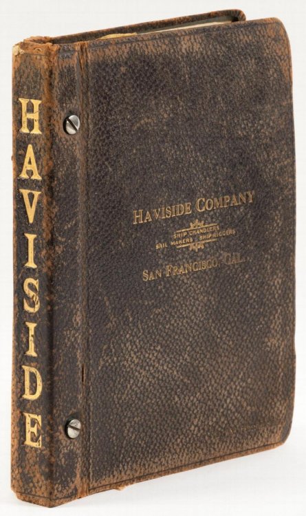 Inventory of San Francisco ship chandlery HAVISIDE, ca.1920