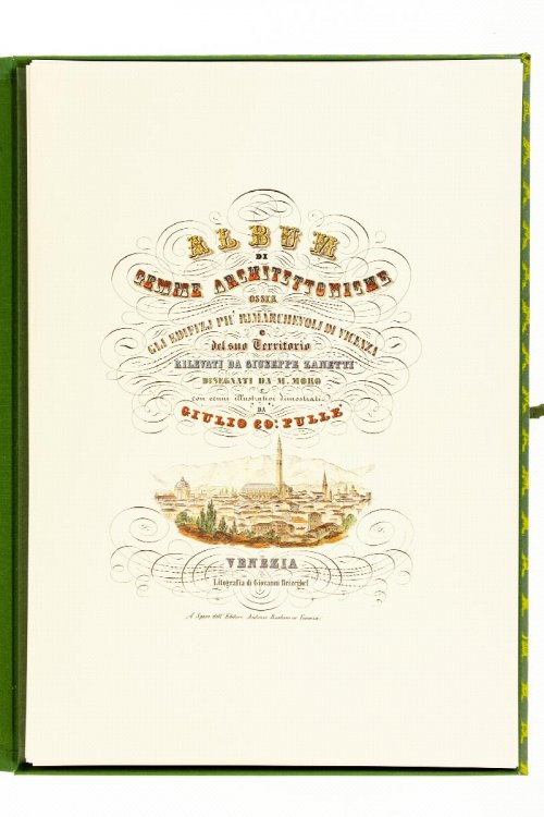 Scarce FACSIMILE REPRODUCTION OF UNBOUND ITALIAN ARCHITECTURAL PLATES 1847 Vicenza Italy