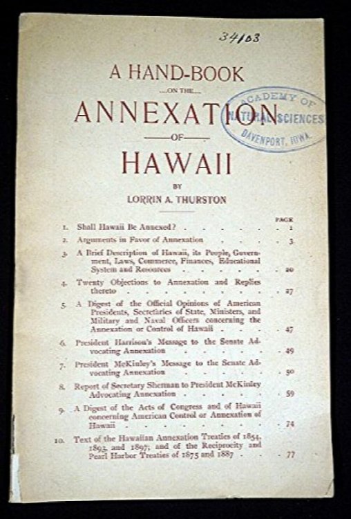 A hand-book on the annexation of Hawaii