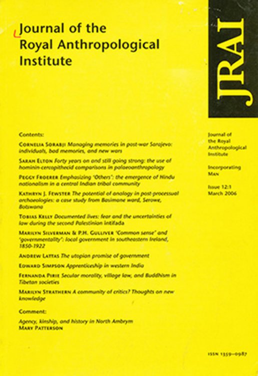 Journal of the Royal Anthropological Institute: Incorporating Man (Issue 12:1, March 2006)
