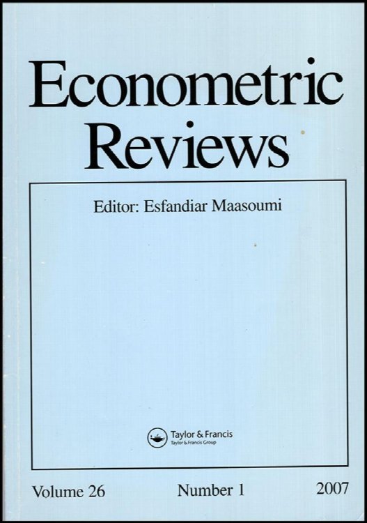 Econometric Reviews (Volume 26 / Number 1 / 2007)