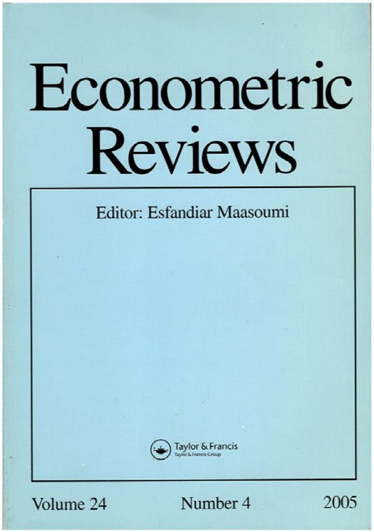 Econometric Reviews (Volume 24, Number 4, 2005)