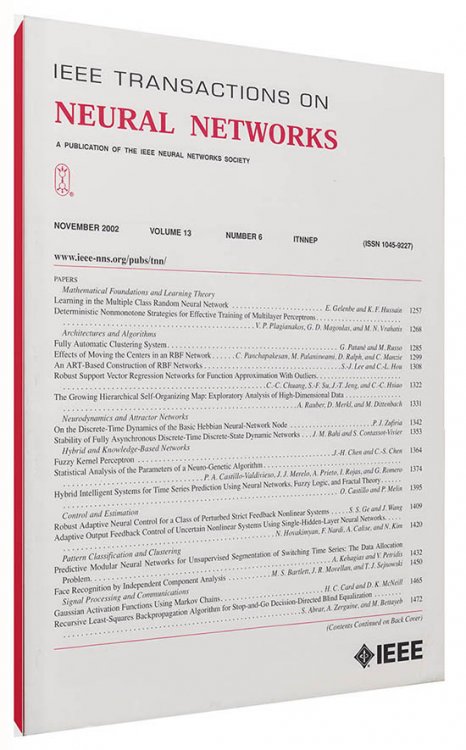 IEEE Transactions On Neural Networks (Nov 2002, Vol 13, No 6)