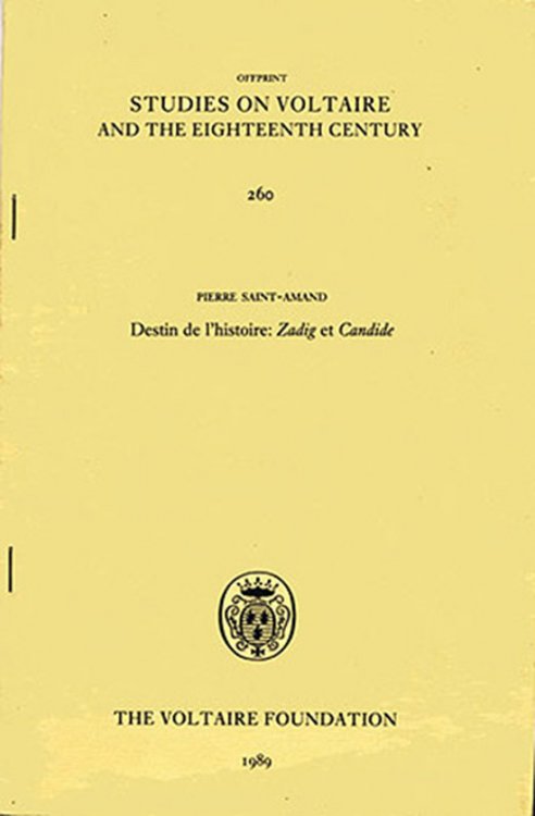 Destin de l'histoire: Zadig et Candide