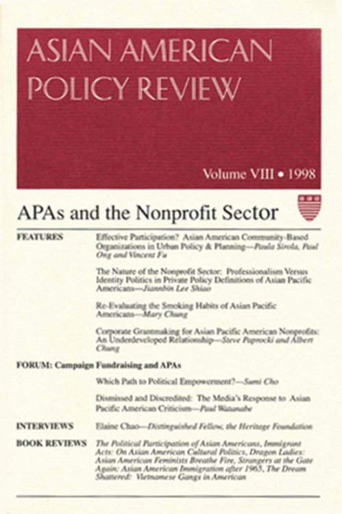 Asian American Policy Review (Volume VIII, 1998)