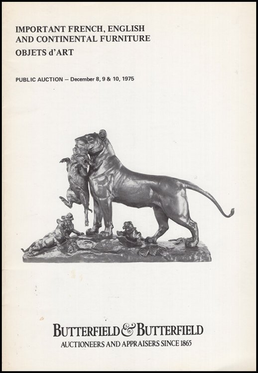 Important French, English and Continental Furniture Objets d'Art (Public Auction--December 8, 9, 10, 1975)