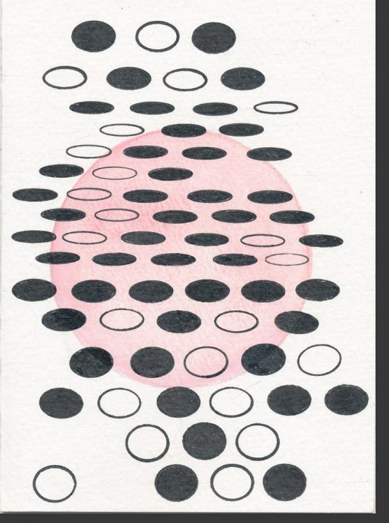 Space Study #11 (Hand painted card by Amy Ione)