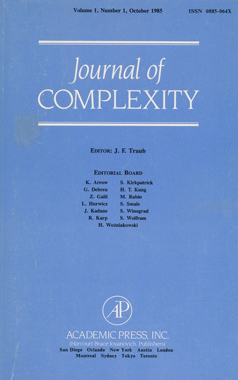 Journal of Complexity (Vol 1, Issue 1, October 1985)