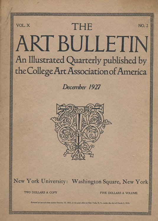 The Art Bulletin (Volume X, No. 2, December 1927)