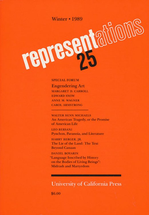 Representations 25: Special Forum on Engendering Art (Winter 1989)