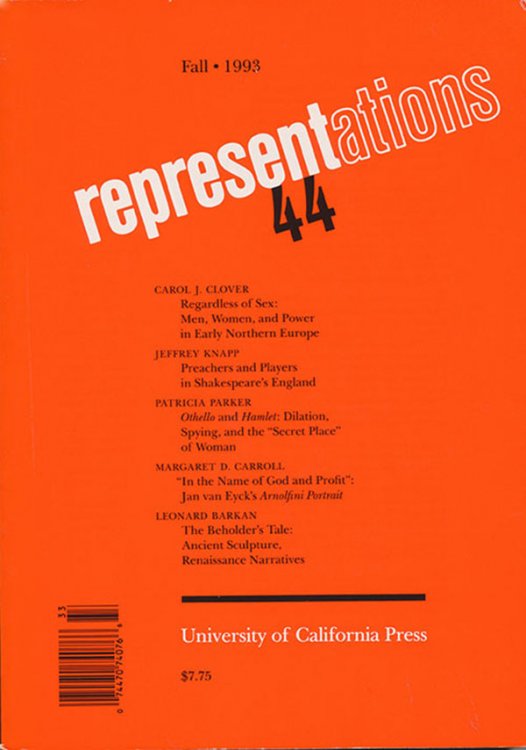Representations 44 (Fall 1993)