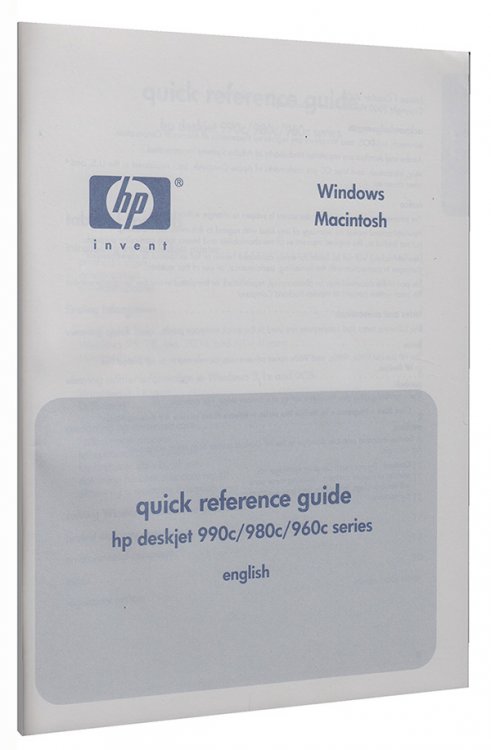 HP Deskjet 990c 980c 960c Users Guide