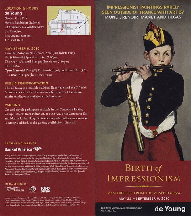 Birth of Impressionism and Impressionist Paris: City of Light (Pamphlet)
