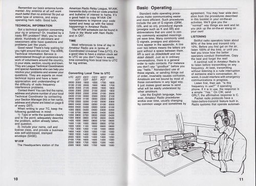 Operating an Amateur Radio Station