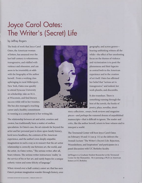 Townsend Center for the Humanities UC Berkeley Newsletter (February/March 2011)