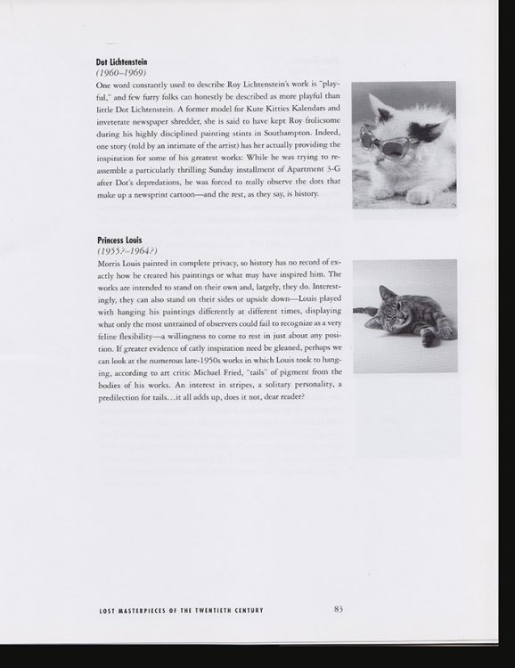 Composition with Cat: Lost Masterpieces of the Twentieth Century