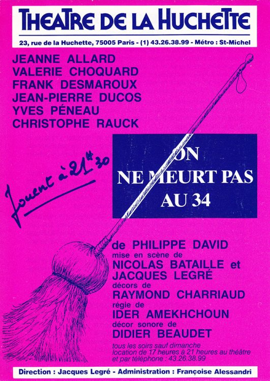Theatre de la Huchette (booklet and flyer)