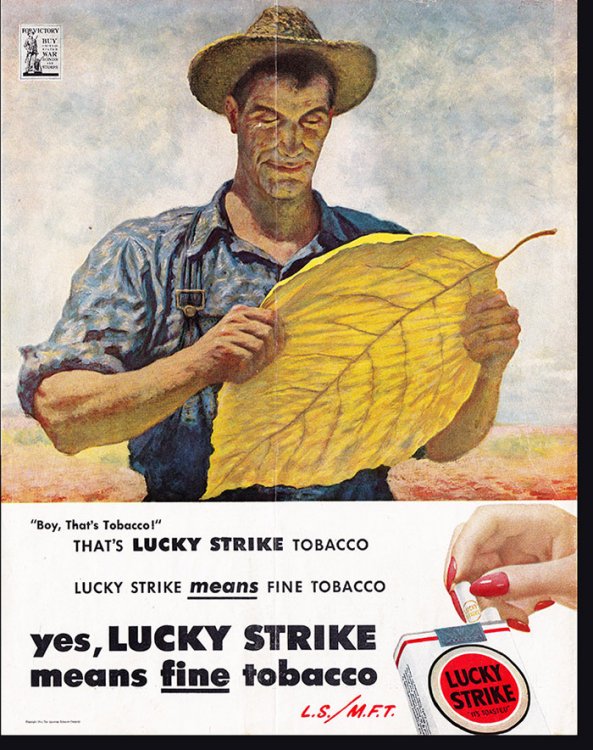 Lucky Strike Means Fine Tobacco (L.S./M.F.T): Print Ad