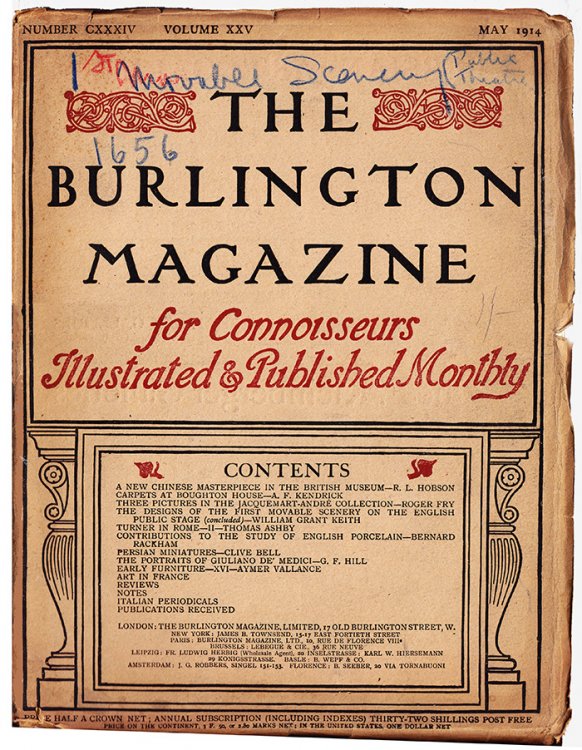 The Burlington Magazine (No. CXXXIV, Volume XXV, May 1914)