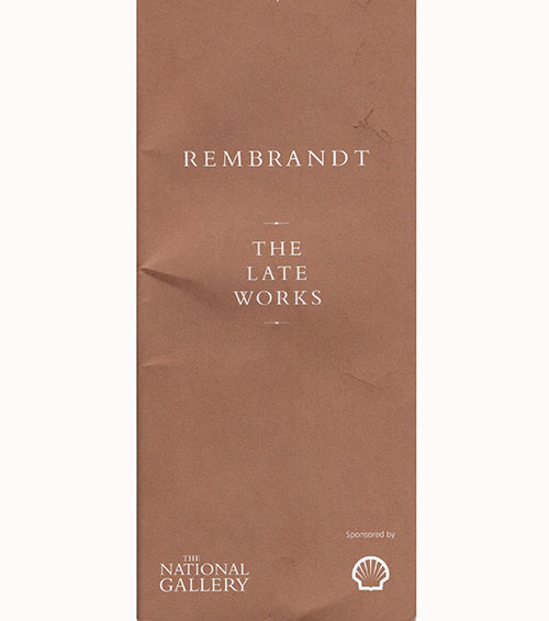Image for Rembrandt: The Late Works (Gallery Guide) Rembrandt: The Late Works (Gallery Guide)
