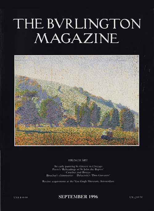 The Burlington Magazine (September 1996, Volume CXXXVIII, Number 1122)