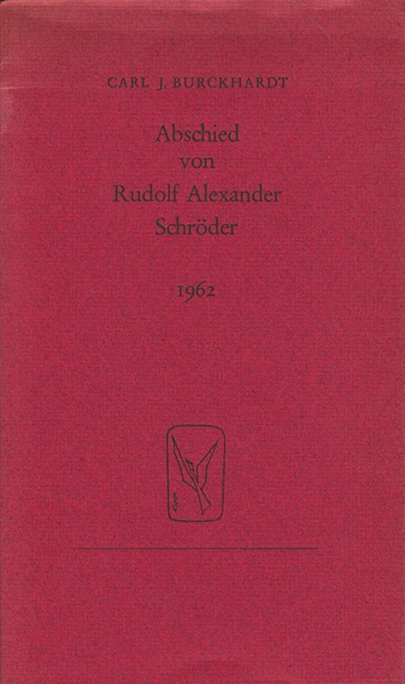 Abschied von Rudolf Alexander Schroeder