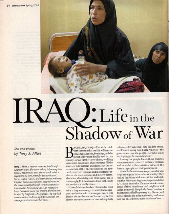 Amnesty International Now: Iraq: Life in the Shadow of War (Spring 2003)