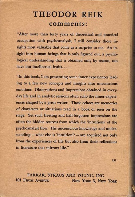 The Secret Self: Psychoanalytic Experiences in Life and Literature