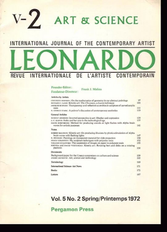Leonardo (Vol 5, No. 2, Spring 1972)
