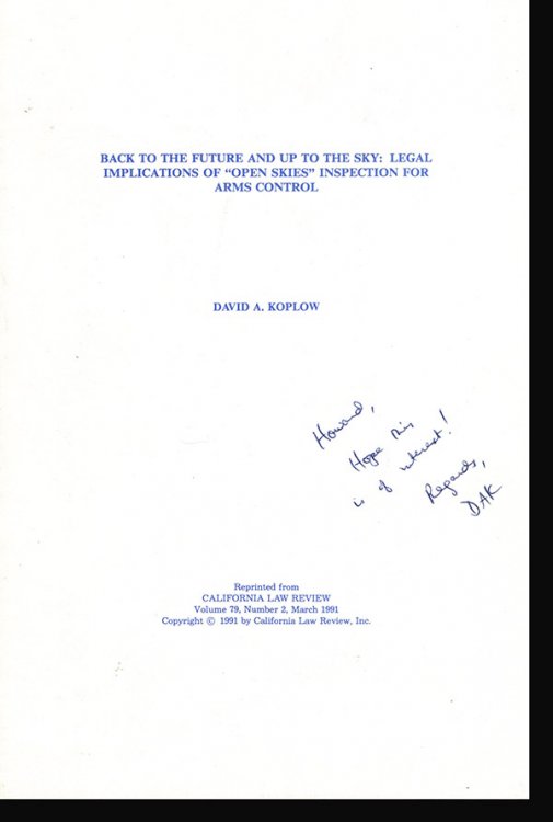 Back to the Future and Up to the Sky: Legal Implications of 