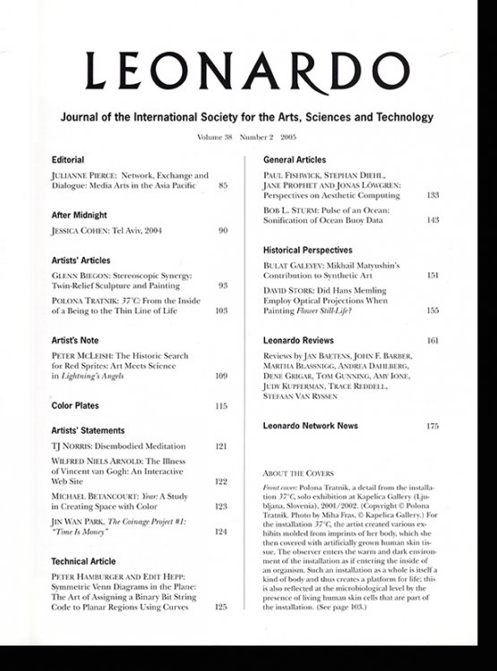 Leonardo: Volume 38, No. 2, 2005