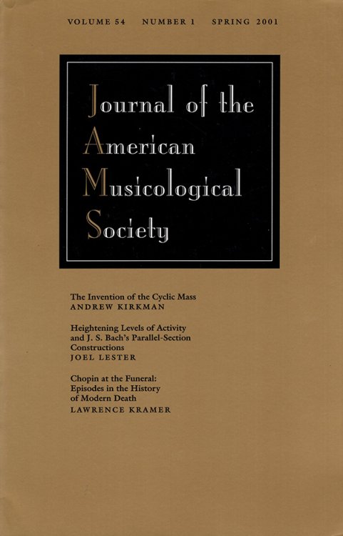 Journal of the American Musicological Society (Volume 54, Number 1, Spring 2001)