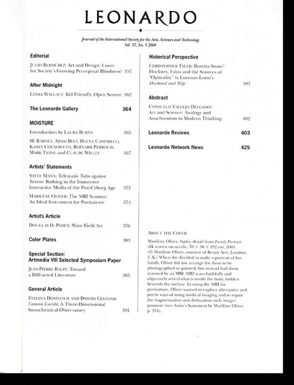 Leonardo (Vol 37, No. 5, 2004)
