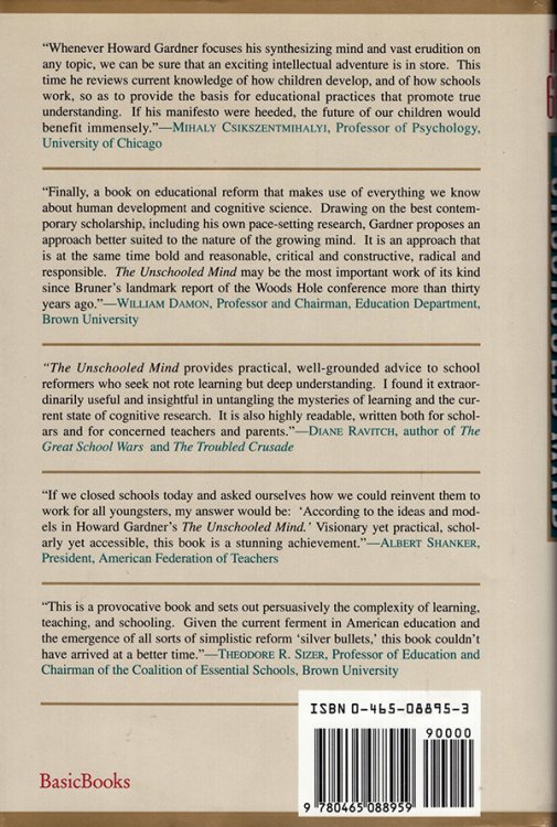 The Unschooled Mind: How Children Think And How Schools Should Teach